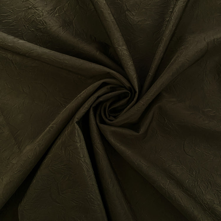 Creased Taffeta Bonded Ponte - Olive green