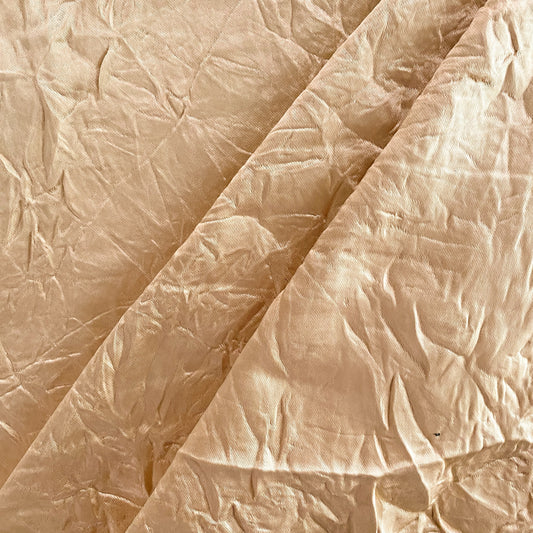 Creased Stretch Satin - Moccasin