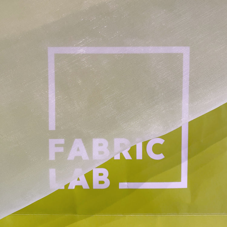 Liquid Steel Organza - White