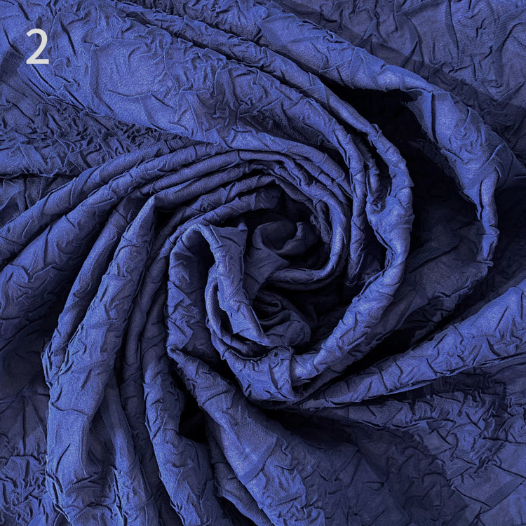 Bonded Crush Creased Chiffon - Royal Blue