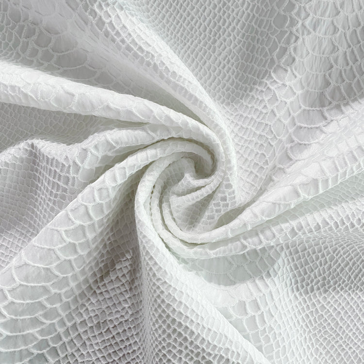 Reptile Raised Dobby Jacquard - White