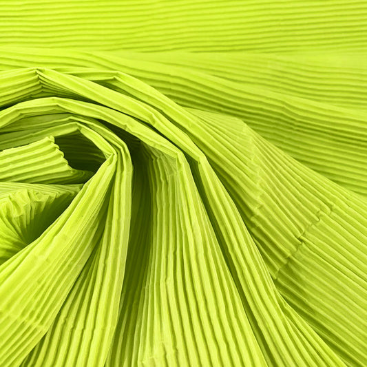 Accordion-Pleated Taffeta - Light Green