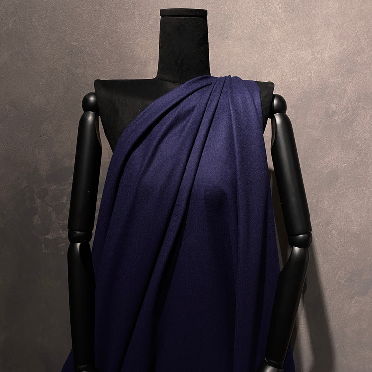 Australian Merino Brushed Wool Flannel - Dark Blue