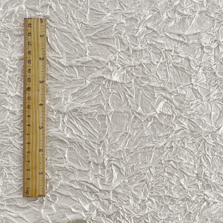 Satin Plisse - Bonded - White