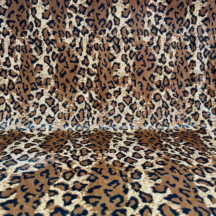 Leopard Print Velour - Sienna/Black