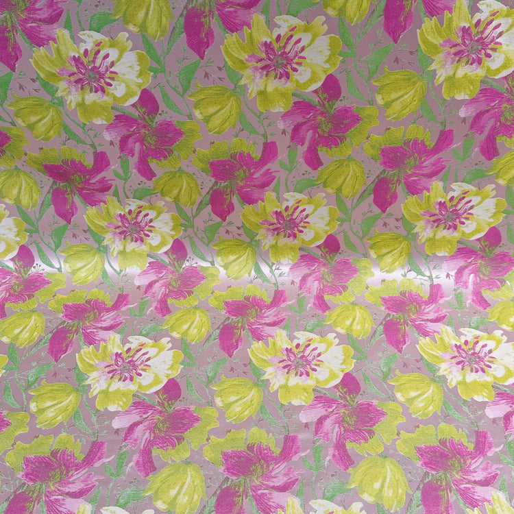 Day Lily & Peony Jacquard - Pink/Pale Green