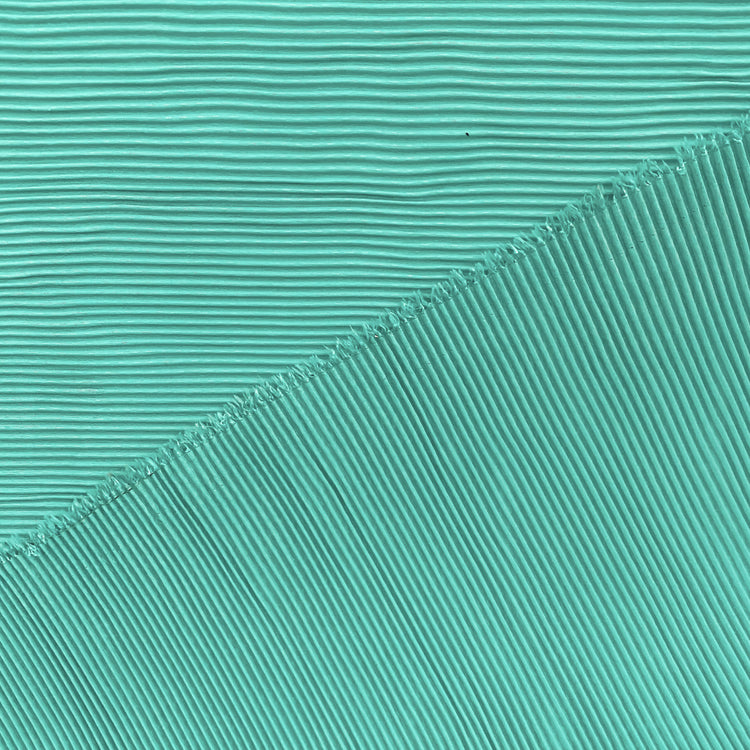 Accordion-Pleated Taffeta - Turquoise