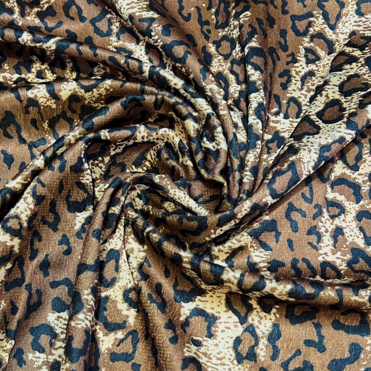 Leopard Print Velour - Sienna/Black