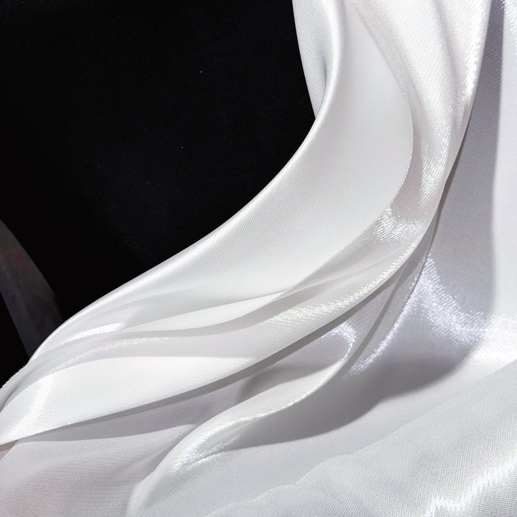 Crystal Nylon Satin - White