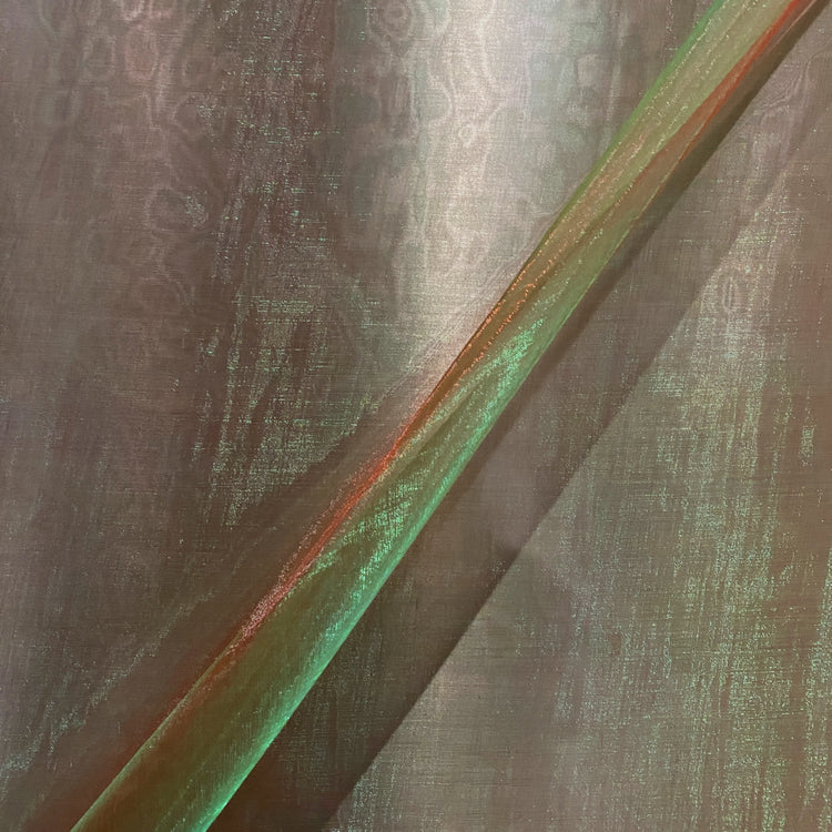 Shot Organza - Light Green/Red