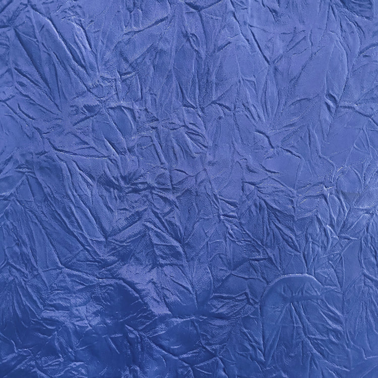 Creased Taffeta Bonded Jersey - Medium Blue