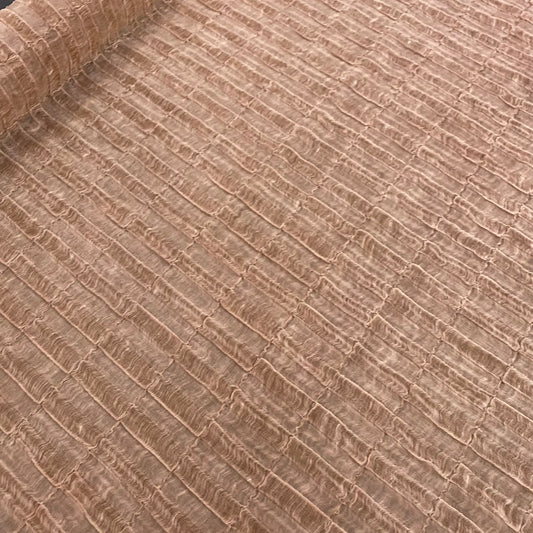 Wavy Double Weave Stripe - Sandy Brown