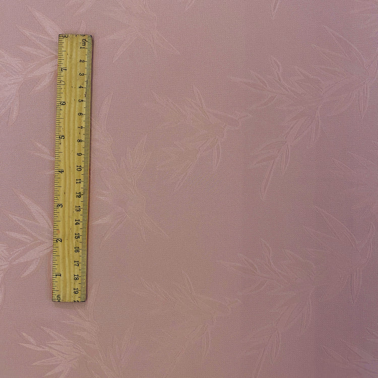 Bamboo Flora Damask - Silk Embroidered - Pastel Peach