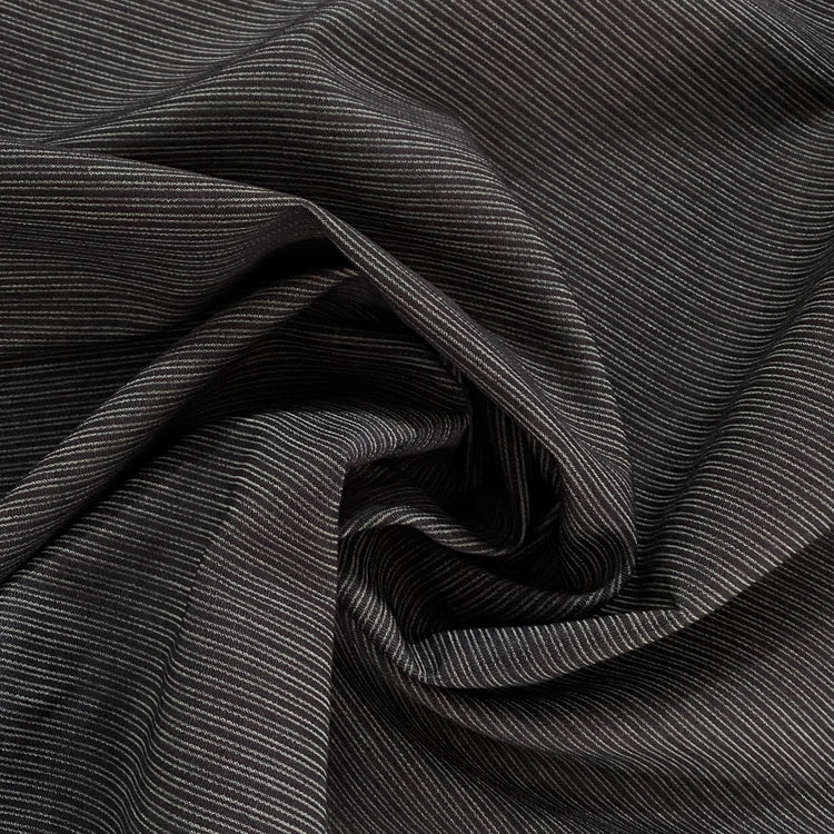 Bengaline Pinstripe Denim Blend- Dark Denim