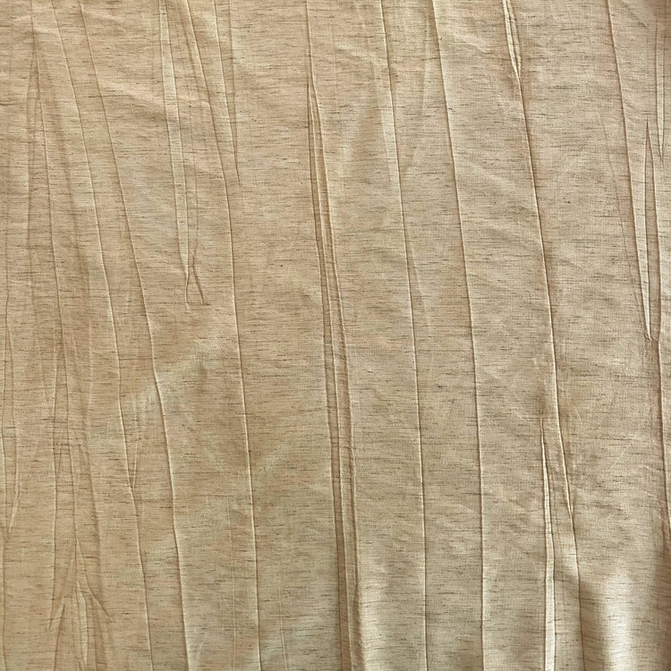 (Deadstock) Crushed Cotton Blend Japanese Shirting - Sandy Brown