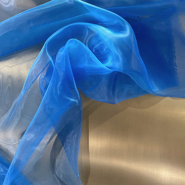 Metallic Organza - Manganese Blue