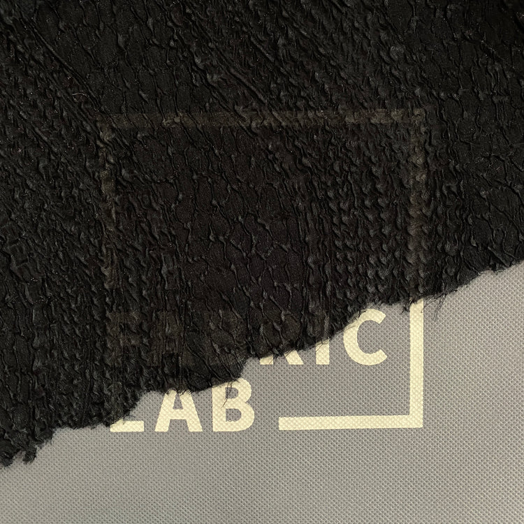 Wavy Tire Track Plisse Organza - Black