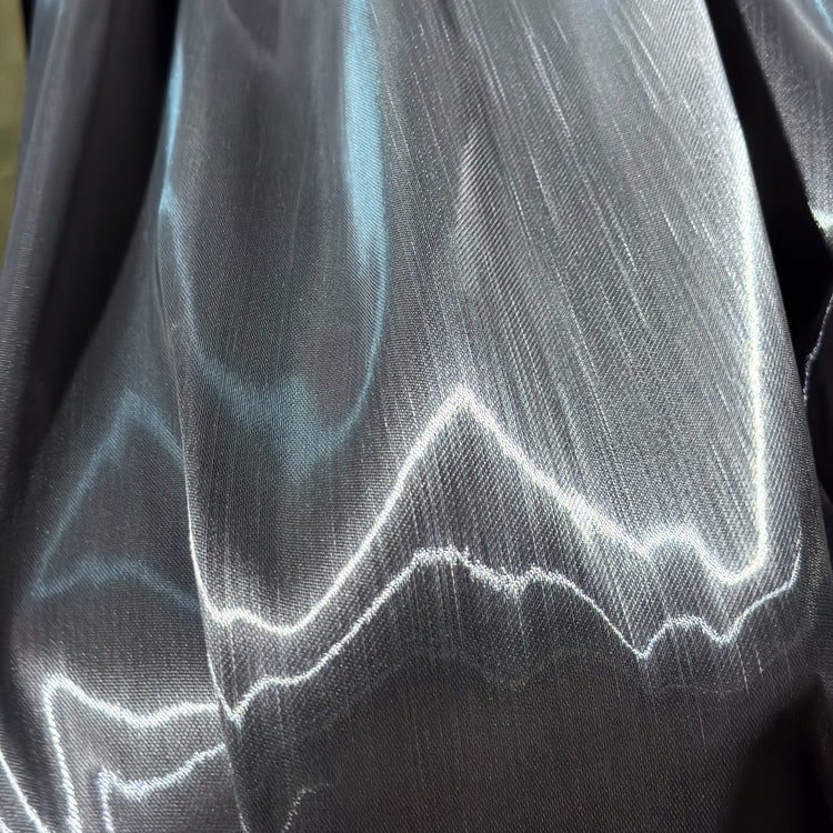 Fabric Lab Exclusive - Satin Backed Liquid Shimmer - Gunmetal