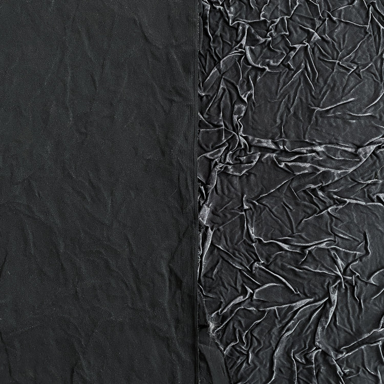 Bonded Creased Sateen - Black
