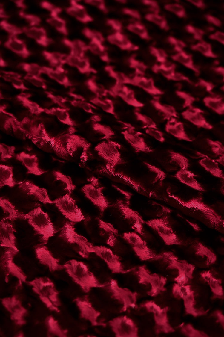 Spiral Swirl Plush Velvet - Maroon