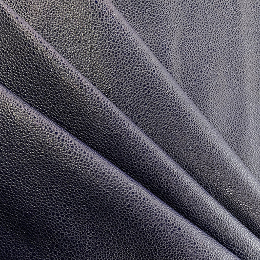 Patent Snake Faux Leather - Fine Pattern - Navy
