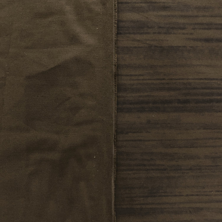 Brushstroke Striped Cotton Drill - Dark Khaki