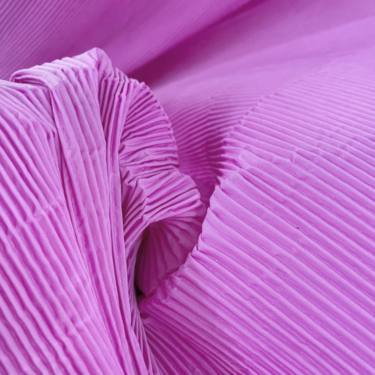 Accordion-Pleated Taffeta - Magenta