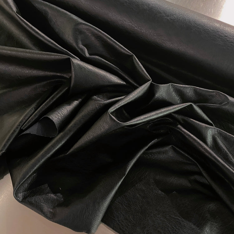 Pebble Grain Faux Leather - Black