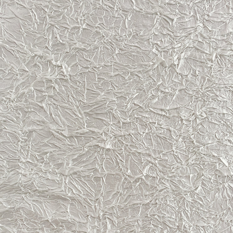 Satin Plisse - Bonded - White