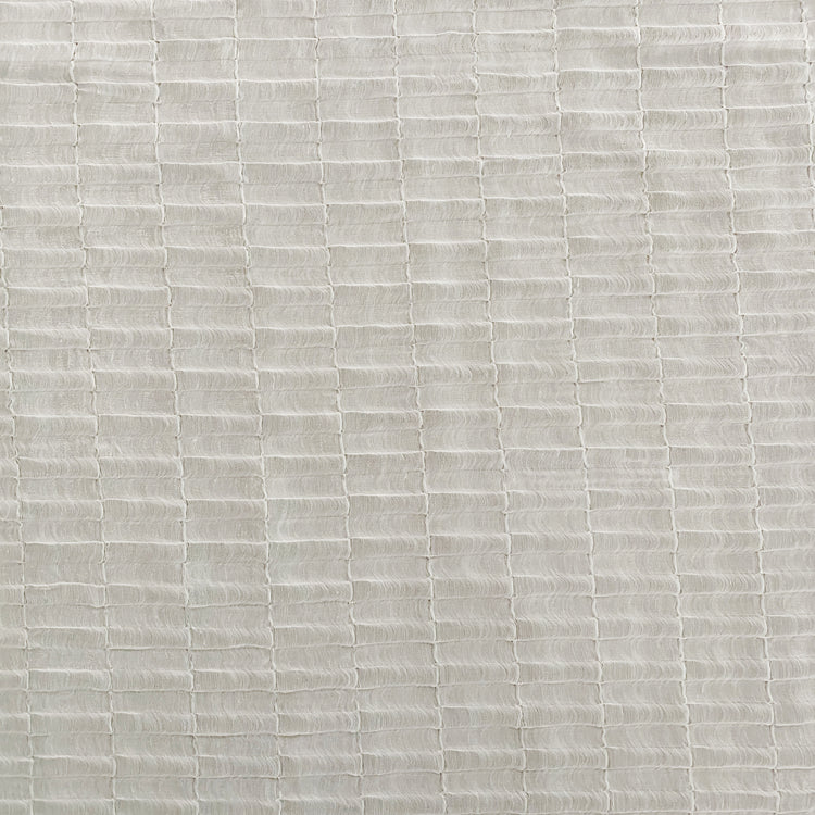 Wavy Double Weave Stripe - White