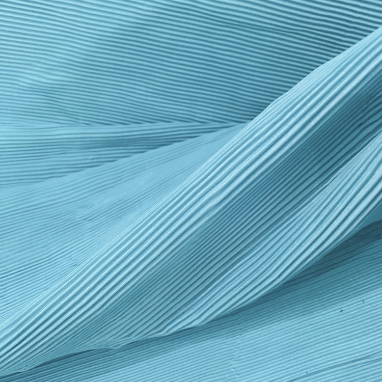 Accordion-Pleated Taffeta - Powder Blue