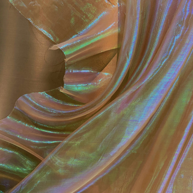 Holographic Organza - Rosy Brown