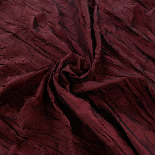 Crushed Shot Taffeta - Dark Red