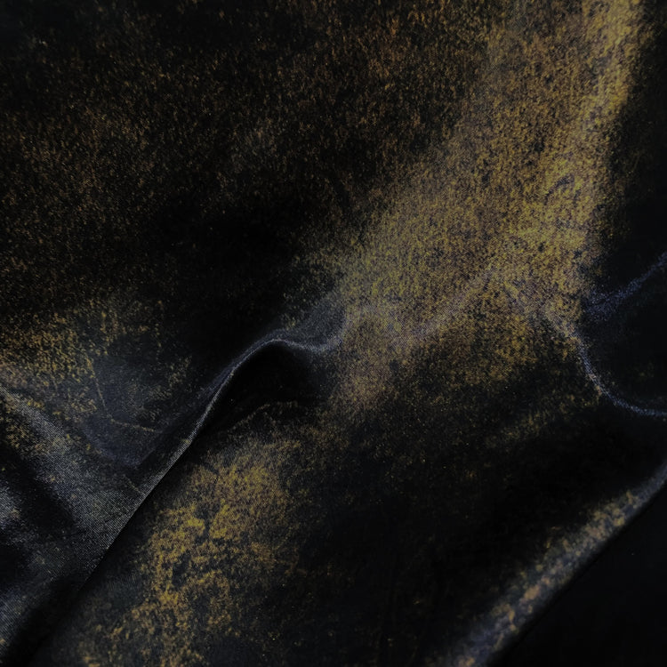 Oxidised Patina Satin - Black/Gold