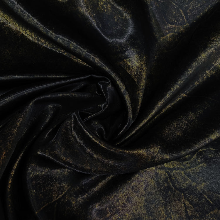 Oxidised Patina Satin - Black/Gold