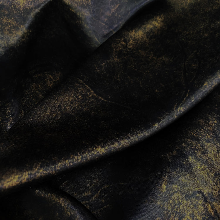 Oxidised Patina Satin - Black/Gold