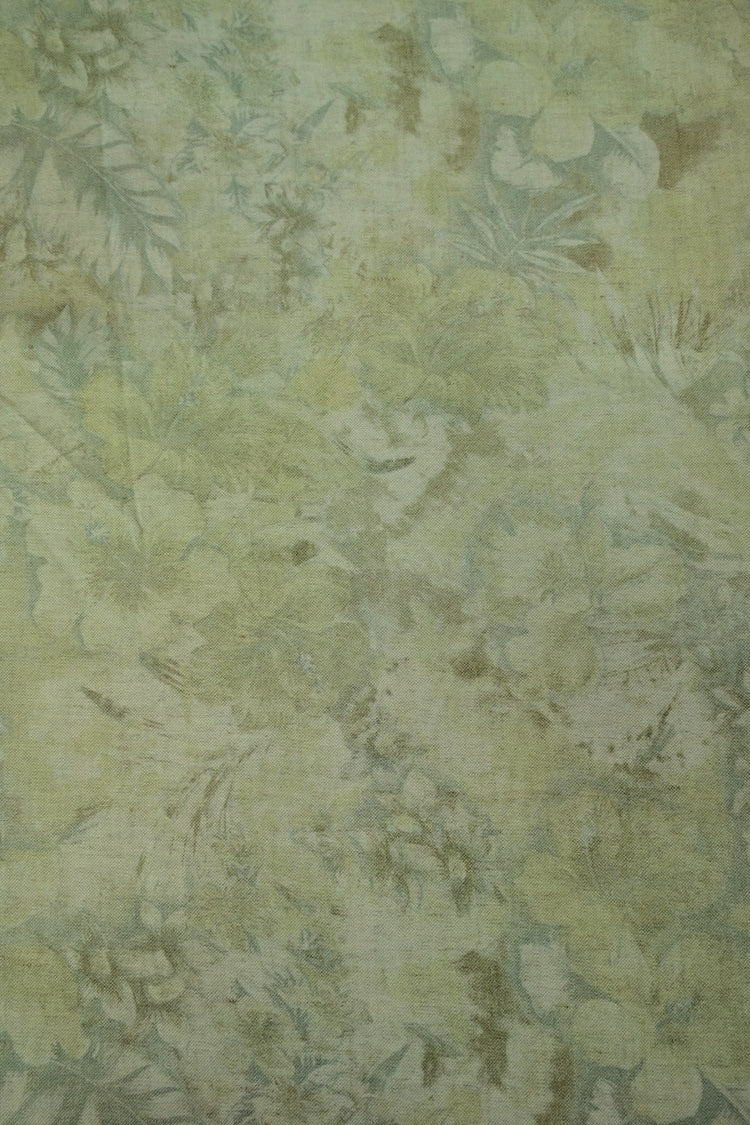 Tropical Flora Waffle Weave Canvas - Eucalyptus