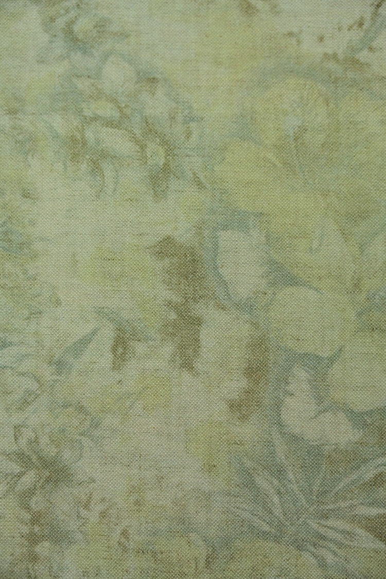 Tropical Flora Waffle Weave Canvas - Eucalyptus