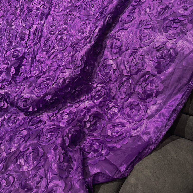 3D Rose Satin - Purple