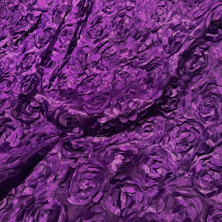 3D Rose Satin - Purple