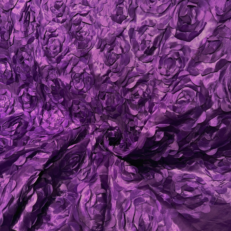 3D Rose Satin - Purple