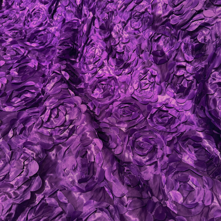 3D Rose Satin - Purple