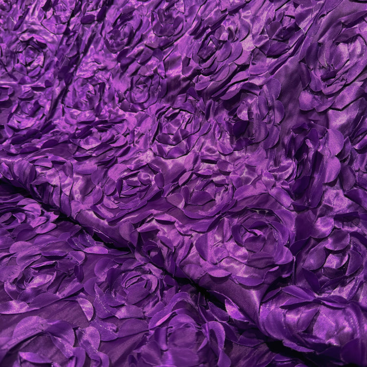 3D Rose Satin - Purple