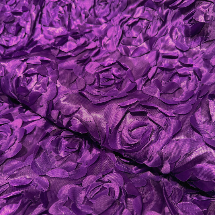 3D Rose Satin - Purple