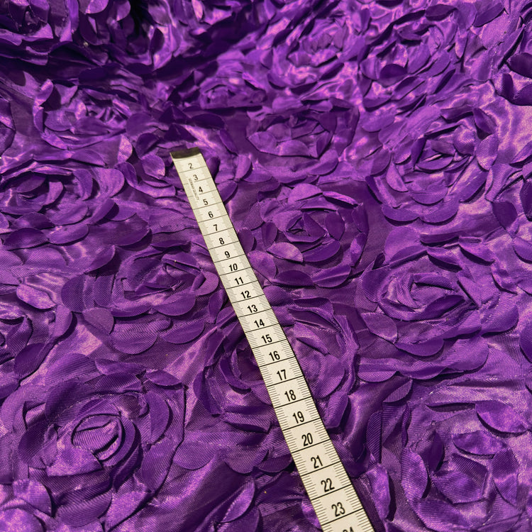 3D Rose Satin - Purple