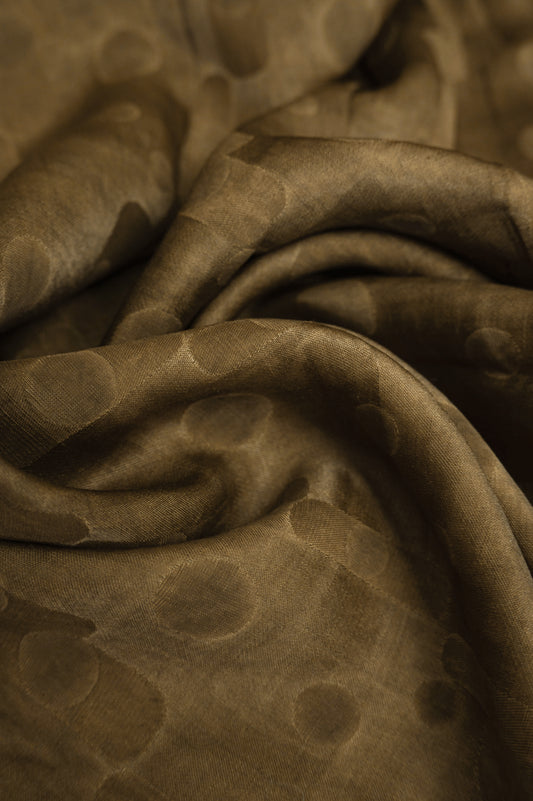 Art Deco Shapes Silk/Linen/Cotton - Dark Goldenrod