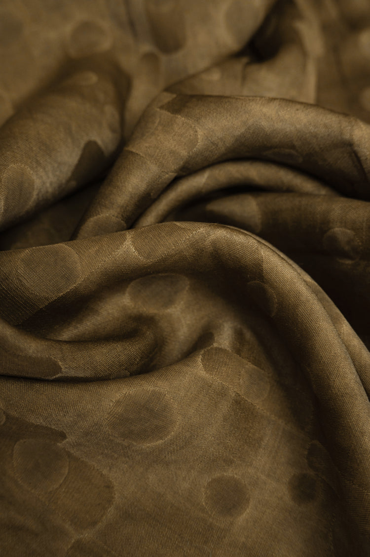 Art Deco Shapes Silk/Linen/Cotton - Dark Goldenrod