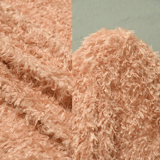 Faux Fur - Cut-Pile Warp Knit - Light Coral