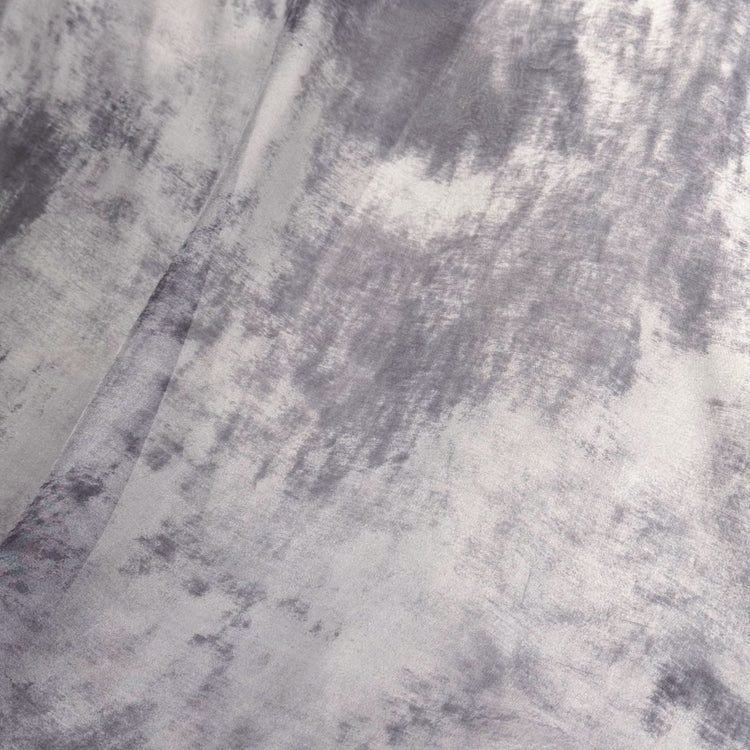 Concrete Pathway Shibori Dyed Silk Satin - Light Grey/Grey