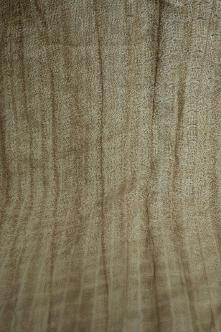 Irregular Basket Weave Linen Check - Two Tone - BurlyWood